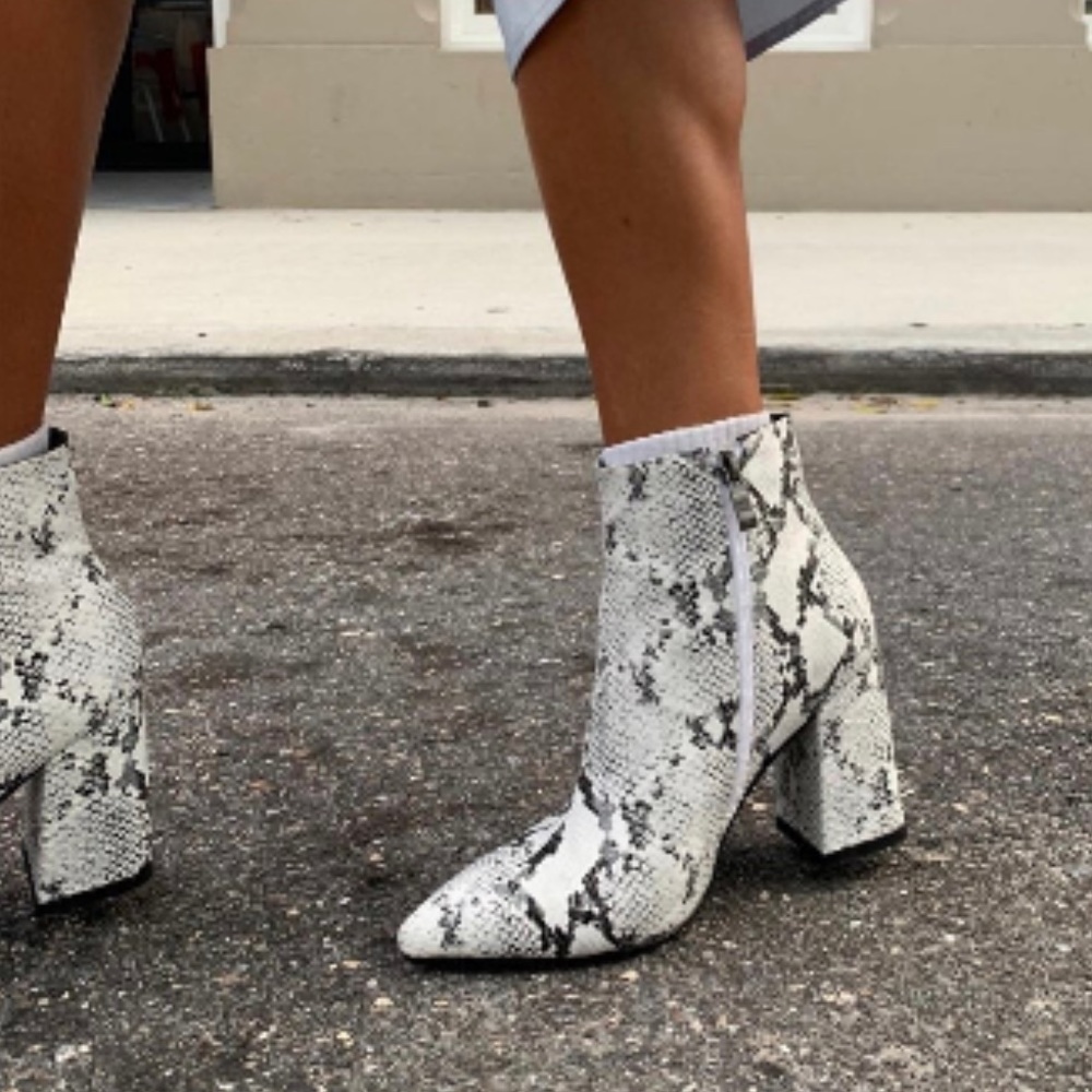 Therapy Snakeskin Booties